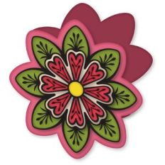 heart petal flower card