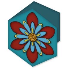 hexagon flower card