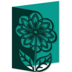 flower outline card