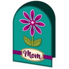 mom label flower card