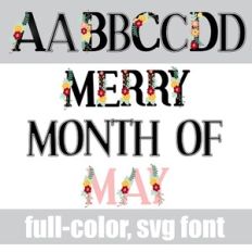 Merry Month of May Color Font