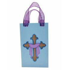 Easter Ornate Cross Ribbon Bag