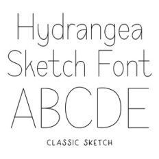 BFC Hydrangea Sketch Simple Classic Clean Sketch Handwriting Font