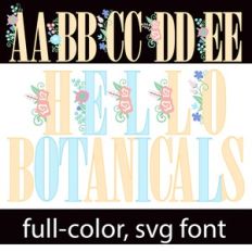 Hello Botanicals Color Font