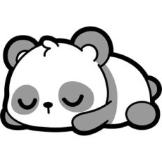 cute sleeping panda