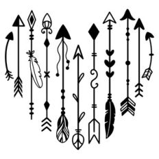 Boho Arrows Heart