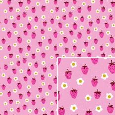 Strawberries and Flowers Pattern