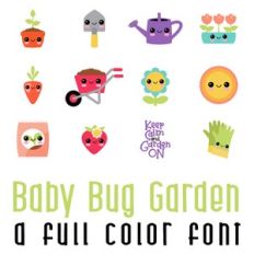 Baby Bug Garden Full Color Font