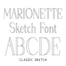 BFC Marionette Sketch Tall Classic Serif Sketch Font