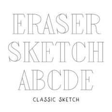 BFC Eraser Sketch Bold Classic Serif Sketch Font