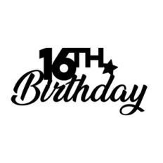 16th Birthday Cake Topper