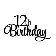 12th Birthday Cake Topper