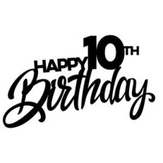 10th Birthday Cake Topper
