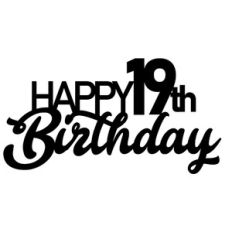 19th Birthday Cake Topper
