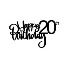 20th Birthday Cake Topper