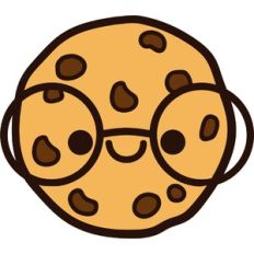cute chocolate cookie with glasses