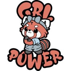 cute red panda girl power