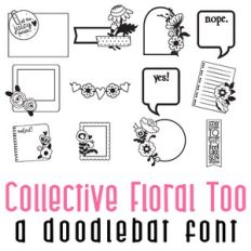 Collective Floral Too Doodlebat Font