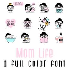 Mom Life Full Color Font