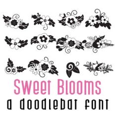 Sweet Blooms Doodlebat Font