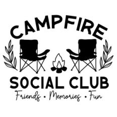 Campfire social club camping svg