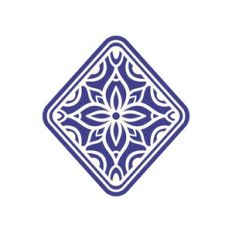 Flower Lineart in a diamond shape
