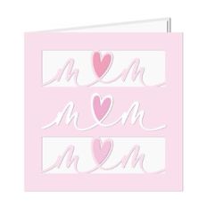 mom word hearts card