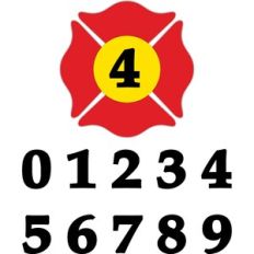 firefighter symbol and numbers