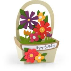 Box Card Flower Basket