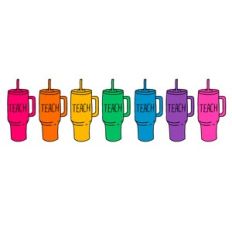 Rainbow Teacher Cups