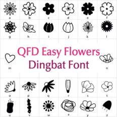 QFD Easy Flowers Dingbat Font
