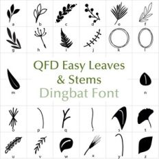 QFD Easy Leaves and Stems Dingbat Font
