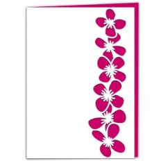 Clematis Blossom Lace Edged Card