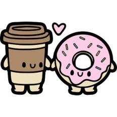 donut and coffee couple