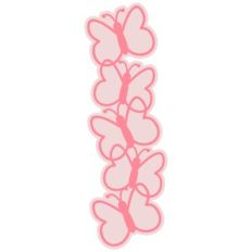 Outline Butterfly Vertical Border