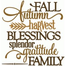autumn fall harvest blessings gratitude - vinyl phrase