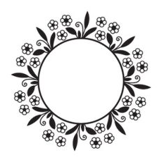Floral Round Frame