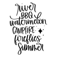 River BBQ Watermelon Campfire Fireflies Summer