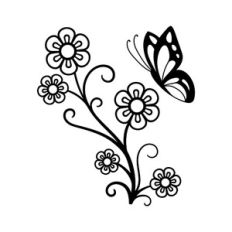 Flowers and Butterfly