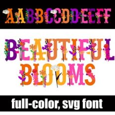 Beautiful Blooms Color Font