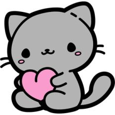 cute kitten with heart