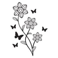 Flowers and Butterfly