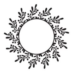 Leaves Round Frame