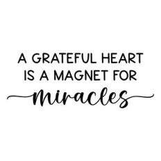 a grateful heart is a magnet for miracles