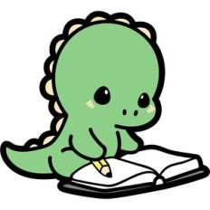 cute studiyng dino