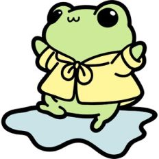 frog on a puddle