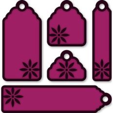 8 point flower tag set