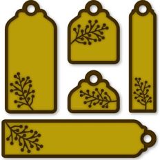 berry sprig tag set
