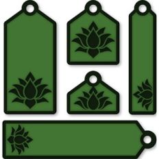 Lotus blossom tag set