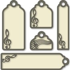 treble clef tag set
